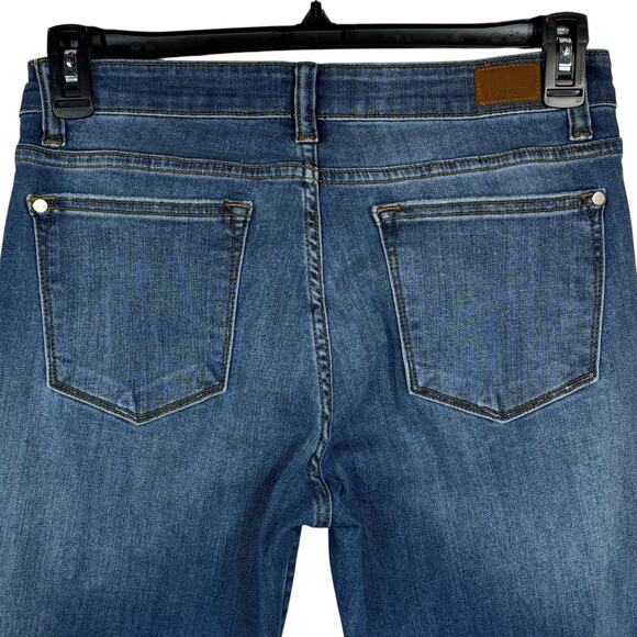 Judy Blue SZ 11/30 Relaxed Fit Jeans Mid-Rise Stretch Zip-Fly Whiskered Blue - Picture 7 of 12